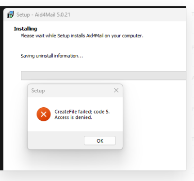 CreateFile Failed error